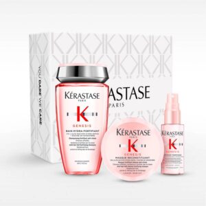 Set Hidratante Anti Caída Genesis Shampoo Bain Hydra-Fortifiant 250ml+Máscara Reconstituant 75ml+Spray Défense Thermiquex 45ml
