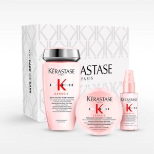 Set Nutritivo Anti Caída Genesis Shampoo Bain Nutri-Fortifiant 250ml+Máscara Reconstituant 75ml+Spray Défense Thermique 45ml