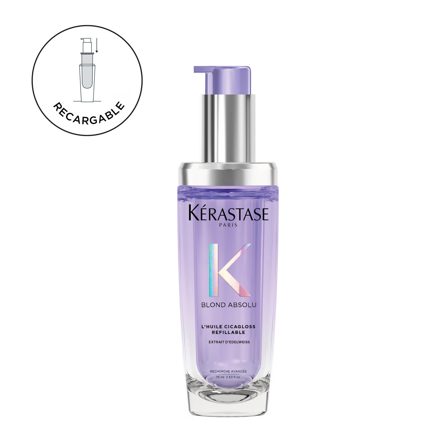 Aceite Recargable Para Cabello Rubio Dañado O Decolorado Blond Absolu Cicagloss L´Huile 75Ml Kérastase - Imagen 2